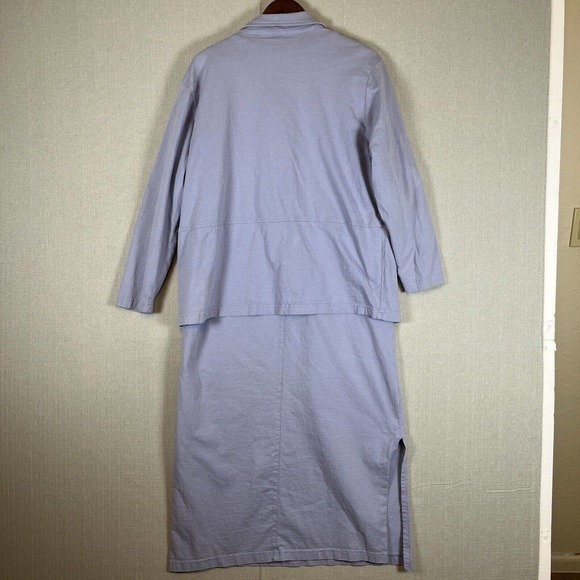 VTG Blue Cactus Dress Cardigan Jacket Sleeveless Size XL Periwinkle Aztec Print - Picture 4 of 14